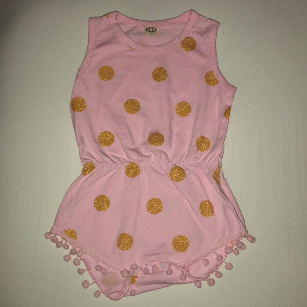 NEW Polkadot Romper with Matching Bow